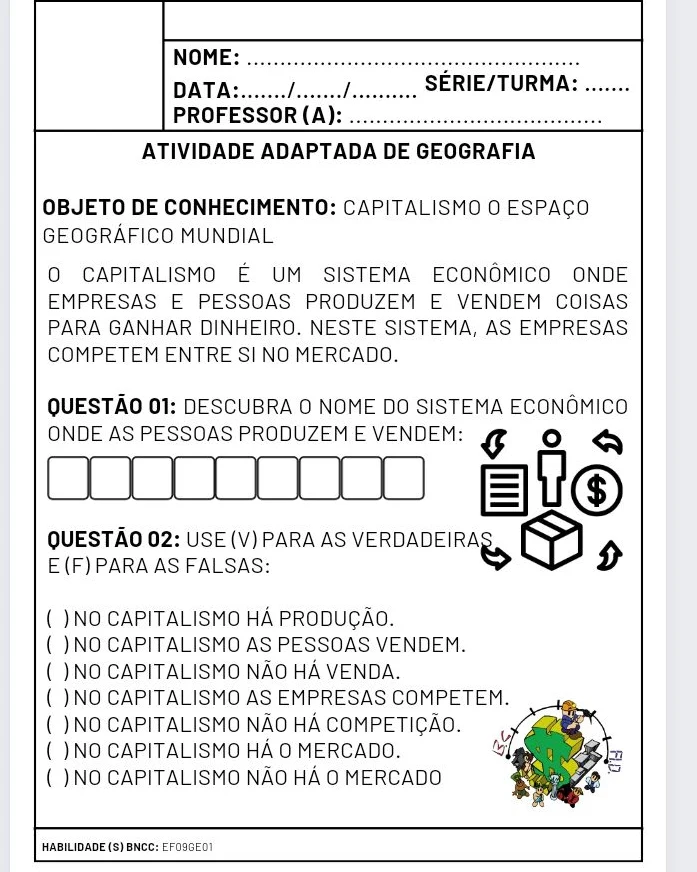 Atividades ADAPTADAS de Geografia História Lúdica