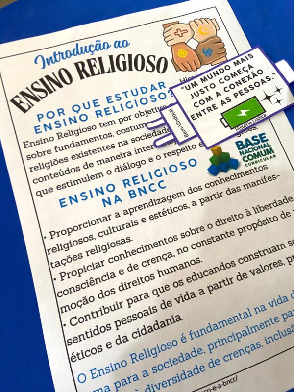 Introdução ao Ensino Religioso + Lembrancinha