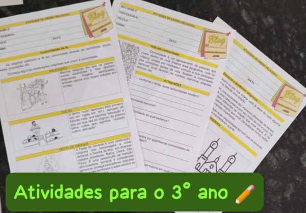 Atividade Ens. Religioso 3º ano