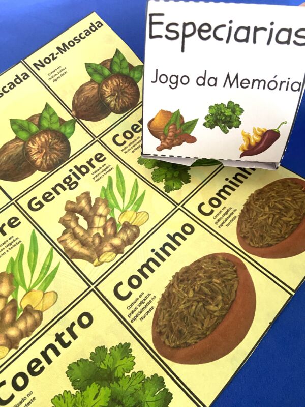 Jogo da Memória Especiarias