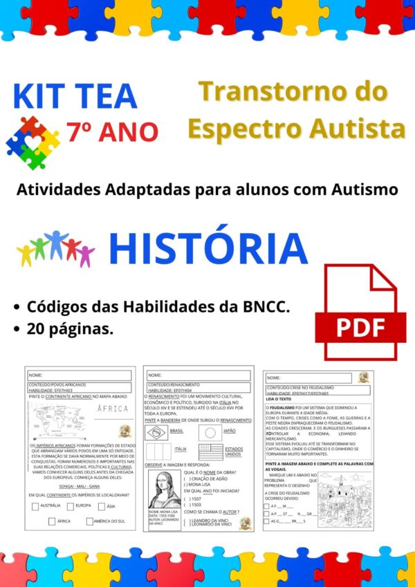 Atividades Autismo 7⁰ ano