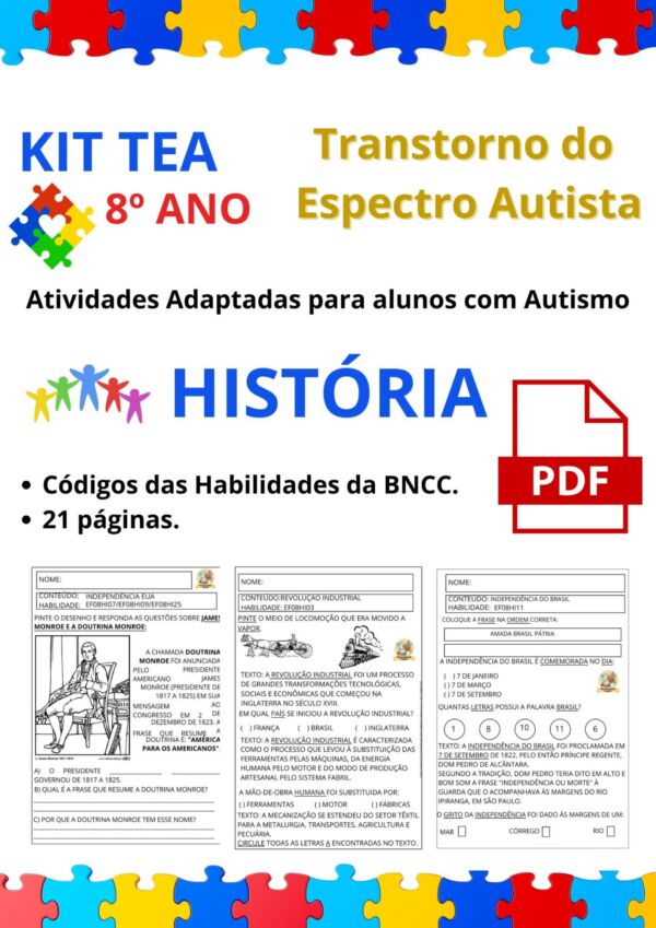 Atividades Autismo 8 ano