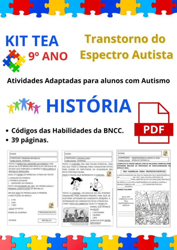 Atividades Autismo 9 ano